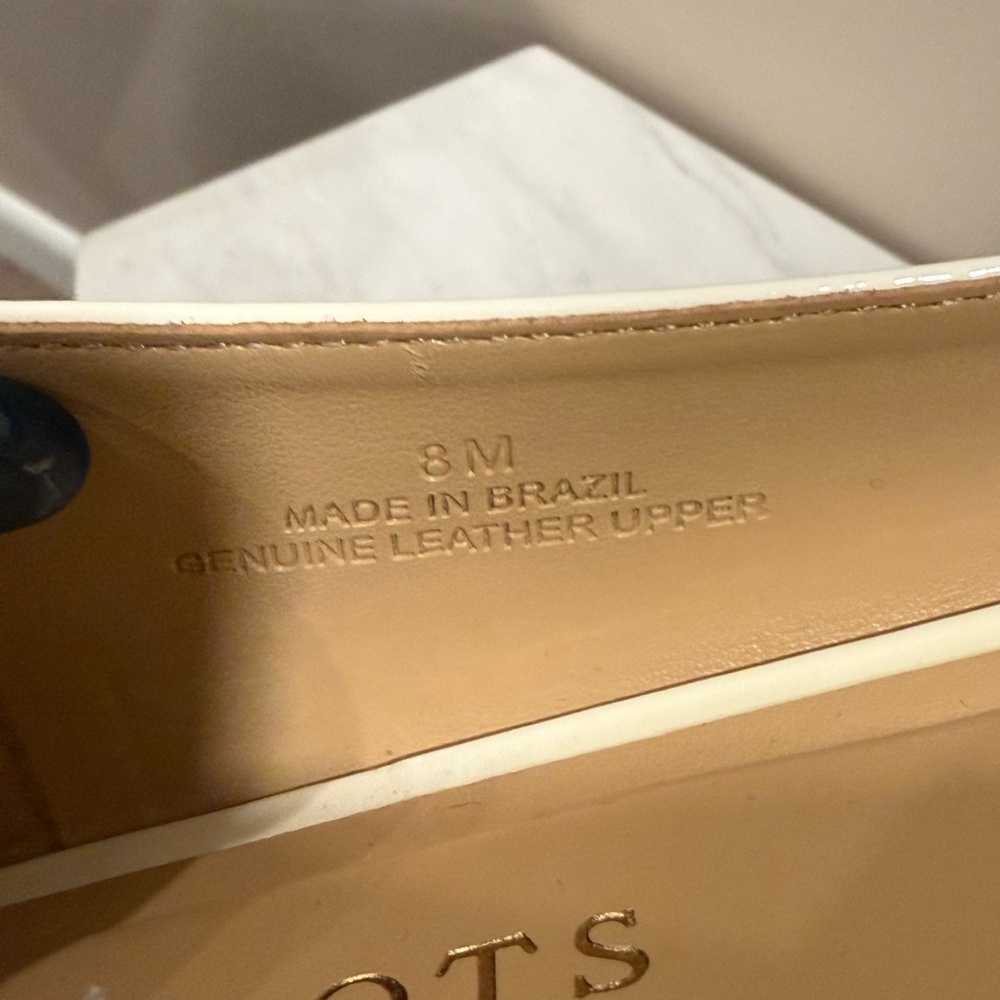 🔥Talbots Women's Cream Peep Toe Flats Sz 8🔥 - Picture 4 of 6